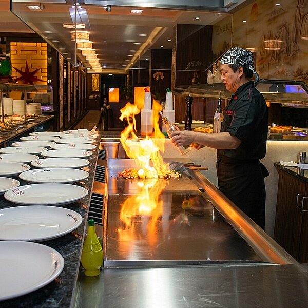 Grill-Show im SHANG GARDEN